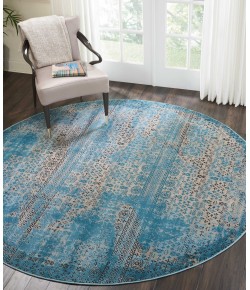 Nourison Home Karma KRM01 Blue 7 ft. 10 in. Round Area Rug