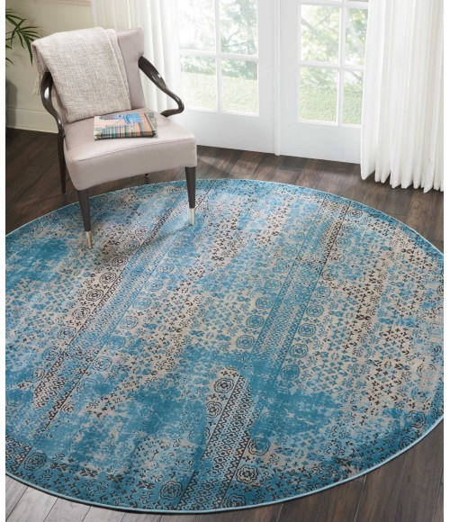 Nourison Karma Round Area Rug KRM01-Blue