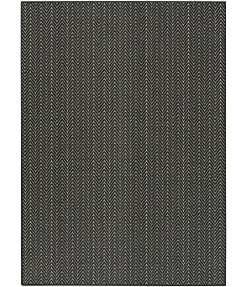 Nourison Horizon Indoor/Outdoor Black HOZ02 5 ft. X 7 ft. Rect. Rug