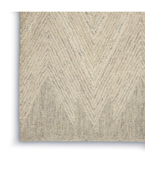 Nourison Interlock Ivory/Grey ITL04 4 ft. X 6 ft. Rect. Rug