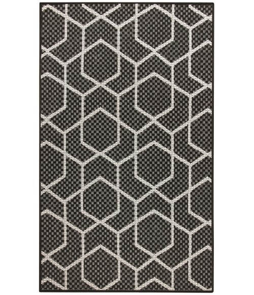 Nourison Horizon Indoor/Outdoor Black HOZ01 3 ft. X 5 ft. Rect. Rug