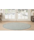 Nourison Courtyard Ivory Aqua COU01 5 ft. Round Rug