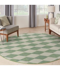 Nourison Positano Blue Green POS04 6 ft. X Round Rug