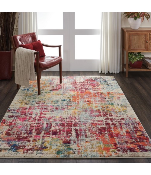 Nourison Celestial Area Rug CES13-Pink/Multicolor