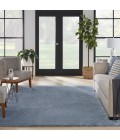 Nourison Luxurious Shag Light Blue LXR05 7 ft. 10 in. X 9 ft. 10 in. Rect. Rug