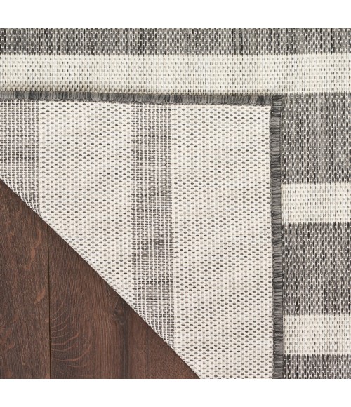 Nourison Positano Charcoal Ivory POS03 9 ft. X 12 ft. Rect. Rug