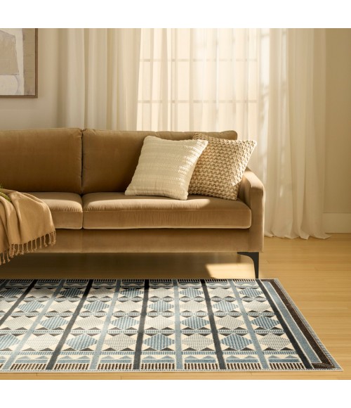 Nourison Nordic Blue NRC06 5 ft. X 7 ft. Rect. Rug