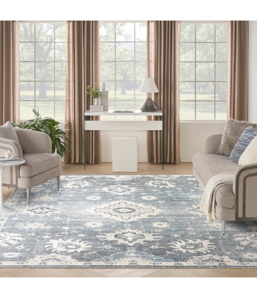 Nourison Astra Machine Washable Denim ASW19 7 ft. 10 in. X 10 ft. Rect. Rug