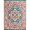 Nourison Passion - Psn20 Teal Multicolor Area Rug 6 ft. 7 X 9 ft. 6 Rectangle