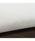 Nourison Soft Plush Rabbit Fur White SFF01 5 ft. X 7 ft. Rect. Rug