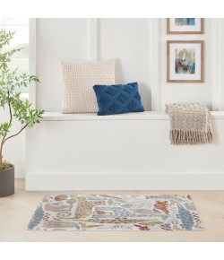 Nourison Astra Machine Washable Ivory ASW01 2 ft. X 3 ft. Rect. Rug