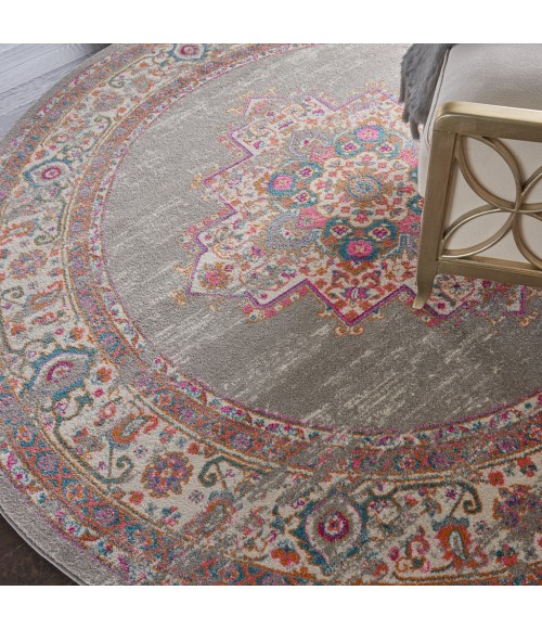 Nourison Passion Round Area Rug PSN03-Grey