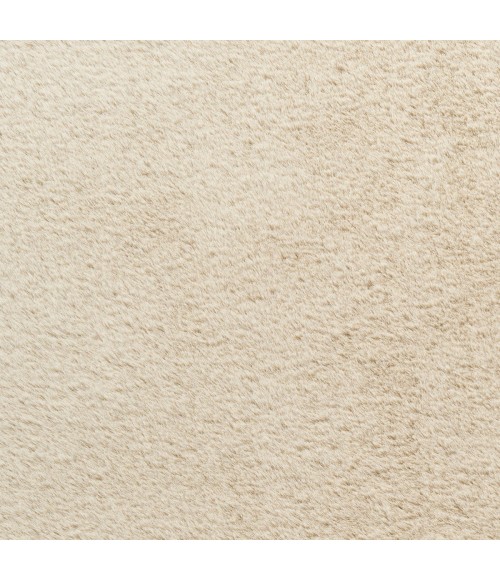 Nourison Soft Plush Rabbit Fur Beige SFF01 7 ft. 6 in. X 9 ft. 6 in. Rect. Rug