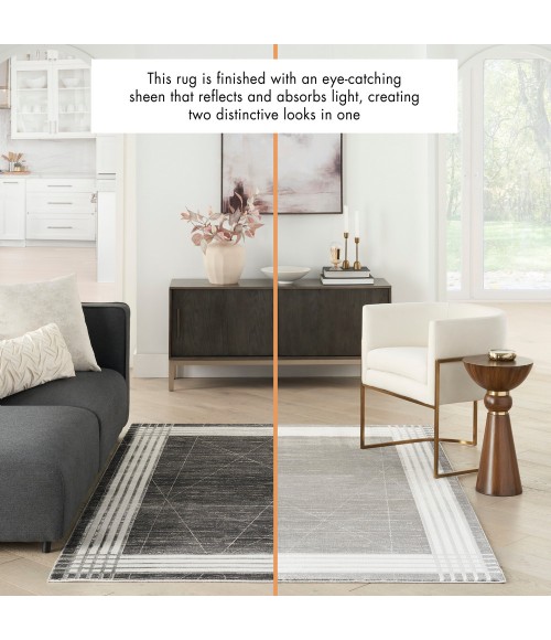 Nourison Desire Area Rug DSR01 Charcoal/Silver