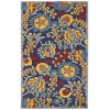 Nourison Aloha Navy Multicolor ALH17 2 ft. 8 in. X 4 ft. Rectangle Rug