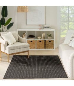 Nourison Horizon Indoor/Outdoor Black HOZ02 5 ft. X 7 ft. Rect. Rug