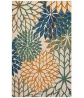 Nourison Aloha Blue Green ALH05 5 ft. 3 in. X 7 ft. 5 in. Rectangle Rug