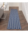 Nourison Reversible Indoor Outdoor Navy RVB01 2 ft. 2 in. X 10 ft. Rect. Rug