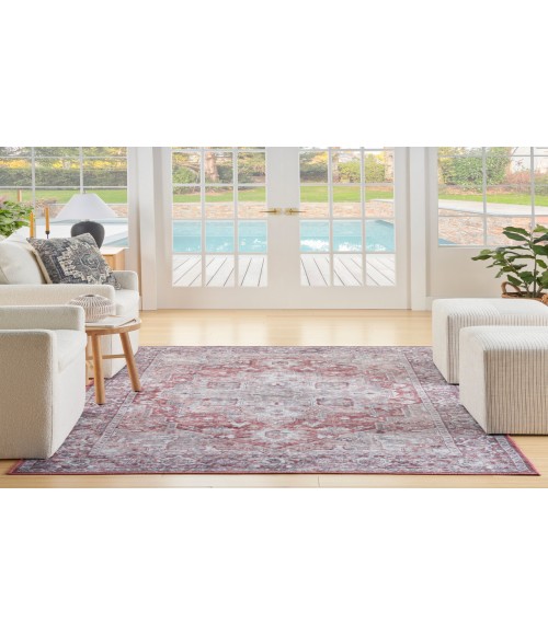 Nicole Curtis Machine Washable Series 1 Ivory Brick SR101 4 ft. X 6 ft. Rectangle Rug
