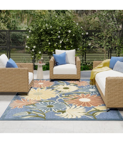 Nourison Aloha Blue Sage ALH33 7 ft. 10 in. X 10 ft. 6 in. Rect. Rug