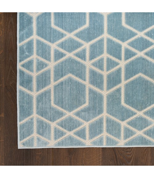 Nourison Washable Charm Blue Ivory WCH01 4 ft. X 6 ft. Rect. Rug