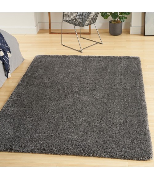 Nourison Luxurious Shag Grey LXR05 4 ft. X 6 ft. Rect. Rug
