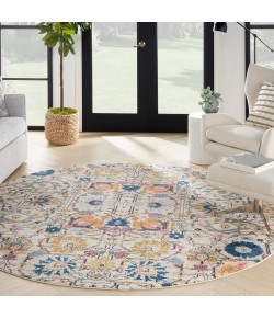 Nourison Passion - Psn01 Ivory Multicolor Area Rug 8 ft. X Round