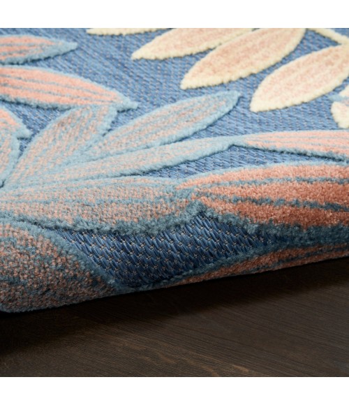 Nourison Aloha Blue Rose ALH18 5 ft. 3 in. X 7 ft. 5 in. Rect. Rug