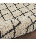 Nourison Geometric Shag Ivory/Charcoal GOS01 2 ft. 2 in. X 3 ft. 9 in. Rect. Rug