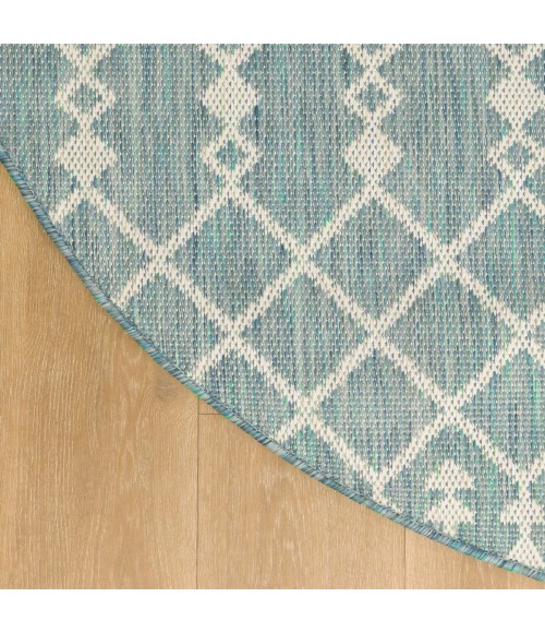 Nourison Positano Aqua POS02 6 ft. X Round Rug