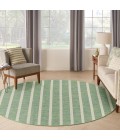 Nourison Positano Blue Green Ivory POS03 6 ft. X Round Rug