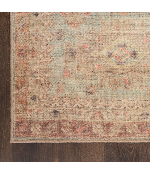 Nourison Vintage Washables Sage Multicolor Rug VWS16 2 ft. 2 in. X 8 ft. Rect. - Rugs Town Nourison Vintage Washables Sage Multicolor VWS16 2 ft. 2 in. X 8 ft. Rect. Rug