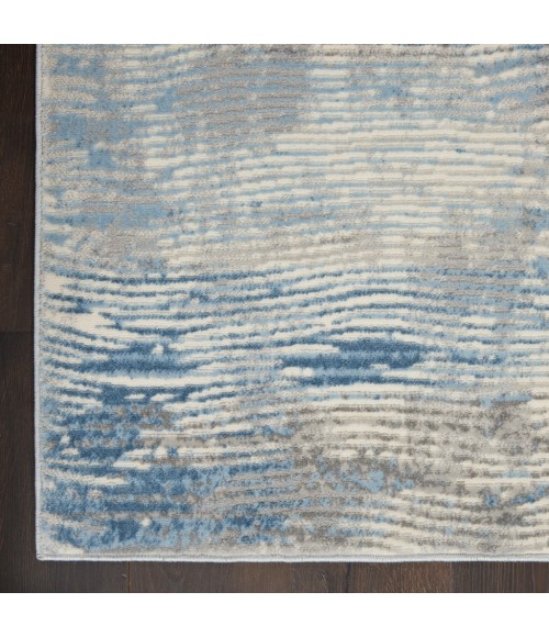 Nourison Solace Runner Area Rug SLA01-Ivory/Grey/Blue