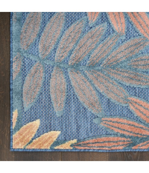 Nourison Aloha Blue Rose ALH18 3 ft. 6 in. X 5 ft. 6 in. Rect. Rug