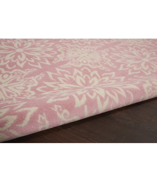 Nourison Jubilant Round Area Rug JUB06-Ivory/Pink