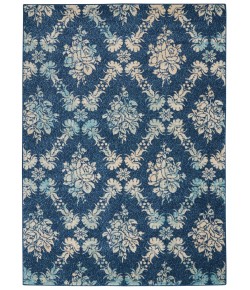 Nourison Tranquil(Traql) - Tra09 Navy Light Blue Area Rug 6 ft. X 9 ft. Rectangle