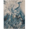 Nourison Maxell - Mae08 Ivory Teal Area Rug 9 ft. X 12 ft. Rectangle