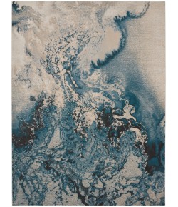 Nourison Maxell - Mae08 Ivory Teal Area Rug 9 ft. X 12 ft. Rectangle