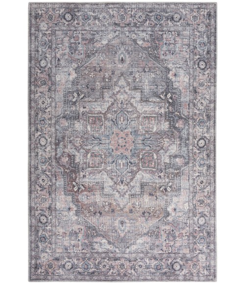 Nicole Curtis Machine Washable Series 1 Area Rug SR101 Black 4' x 6'