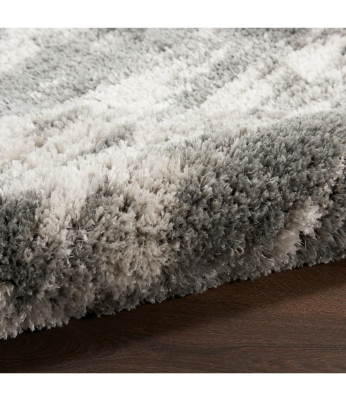 Nourison Luxurious Shag Charcoal Ivory Rug LXR02 7 ft. 10 in. X 9 ft. 10 in. Rect. - Rugs Town Nourison Luxurious Shag Charcoal Ivory LXR02 7 ft. 10 in. X 9 ft. 10 in. Rect. Rug