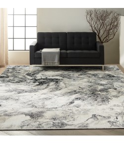 Calvin Klein Ck50 Balian - Ck56 Silver Black Area Rug 8 ft. X 10 ft. Rectangle