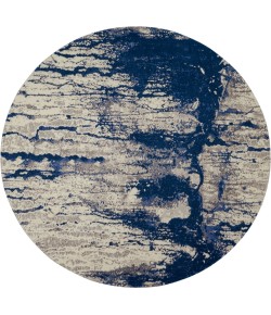 Nourison Twilight - Twi29 Ivory Blue Area Rug 8 ft. Round