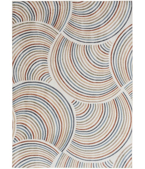 Nourison Astra Machine Washable Area Rug Nourison Astra Machine Washable Area Rug ASW08 Ivory/Multi