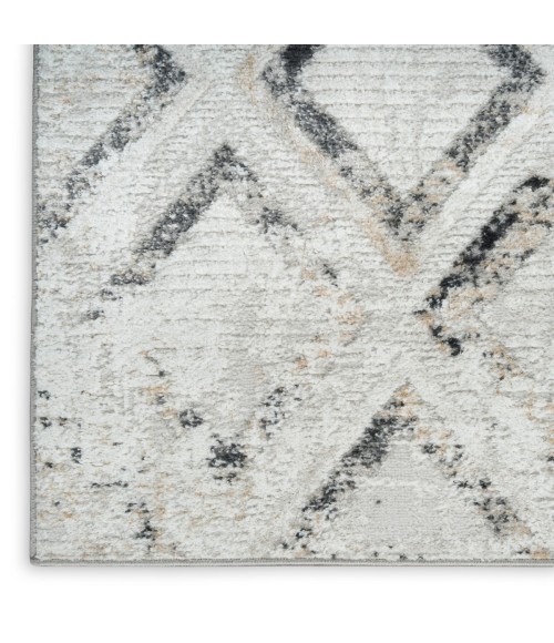 Nourison Dekor Grey Charcoal DEK05 2 ft. X 4 ft. Rect. Rug