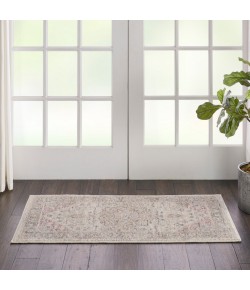 Nourison Tranquil(Traql) - Tra06 Ivory Pink Area Rug 2 ft. X 4 ft. Rectangle