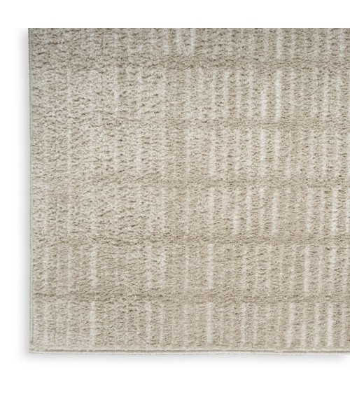 Nourison Cozy Modern Grey Ivory CMD03 2 ft. 2 in. X 10 ft. Rect. Rug