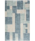 Nourison Astra Machine Washable Blue Ivory ASW09 7 ft. 10 in. X 10 ft. Rectangle Rug