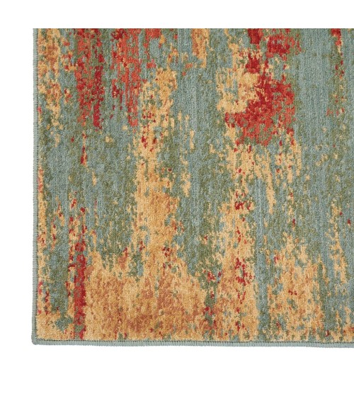 Nourison SOMERSET Area Rug Nourison Somerset Runner Area Rug ST91-Teal/Multicolor