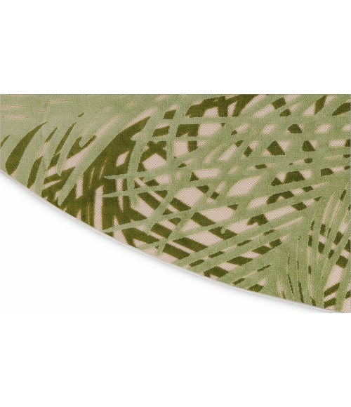 Nourison Aloha Ivory Green ALH41 5 ft. 3 in. Round Rug