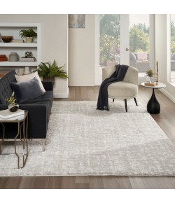 Nourison Modern Shag Grey Ivory MMD06 7 ft. 10 in. X 9 ft. 10 in. Rect. Rug